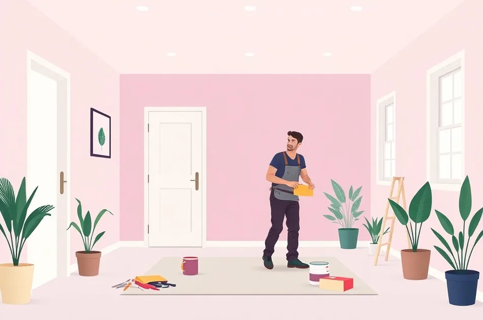 Intérieur rénové après travaux de peinture à Yutz