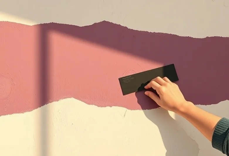 Application d'un enduit décoratif à la lisseuse sur un mur